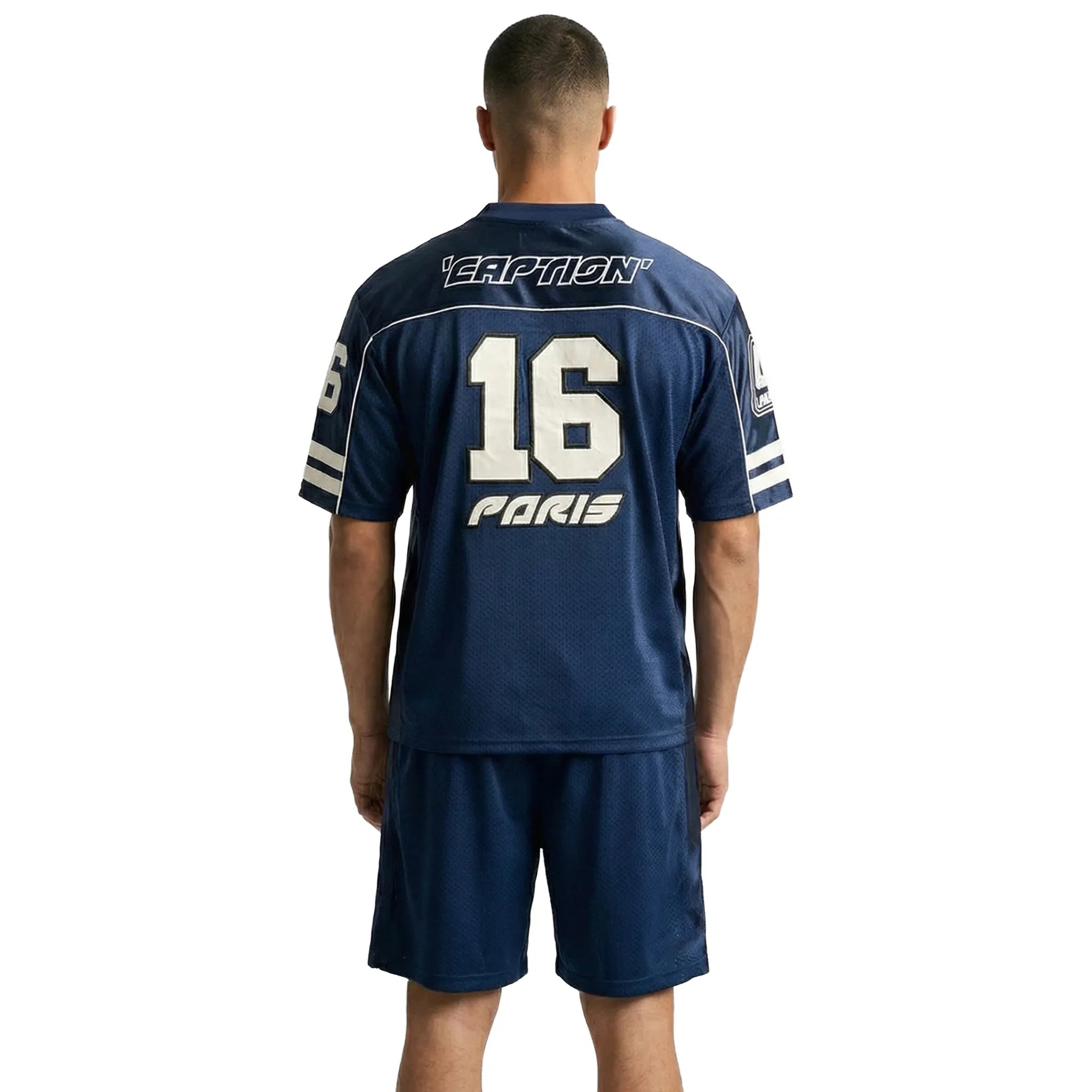 Back View of Légende Paris Core Mesh Blue Jersey